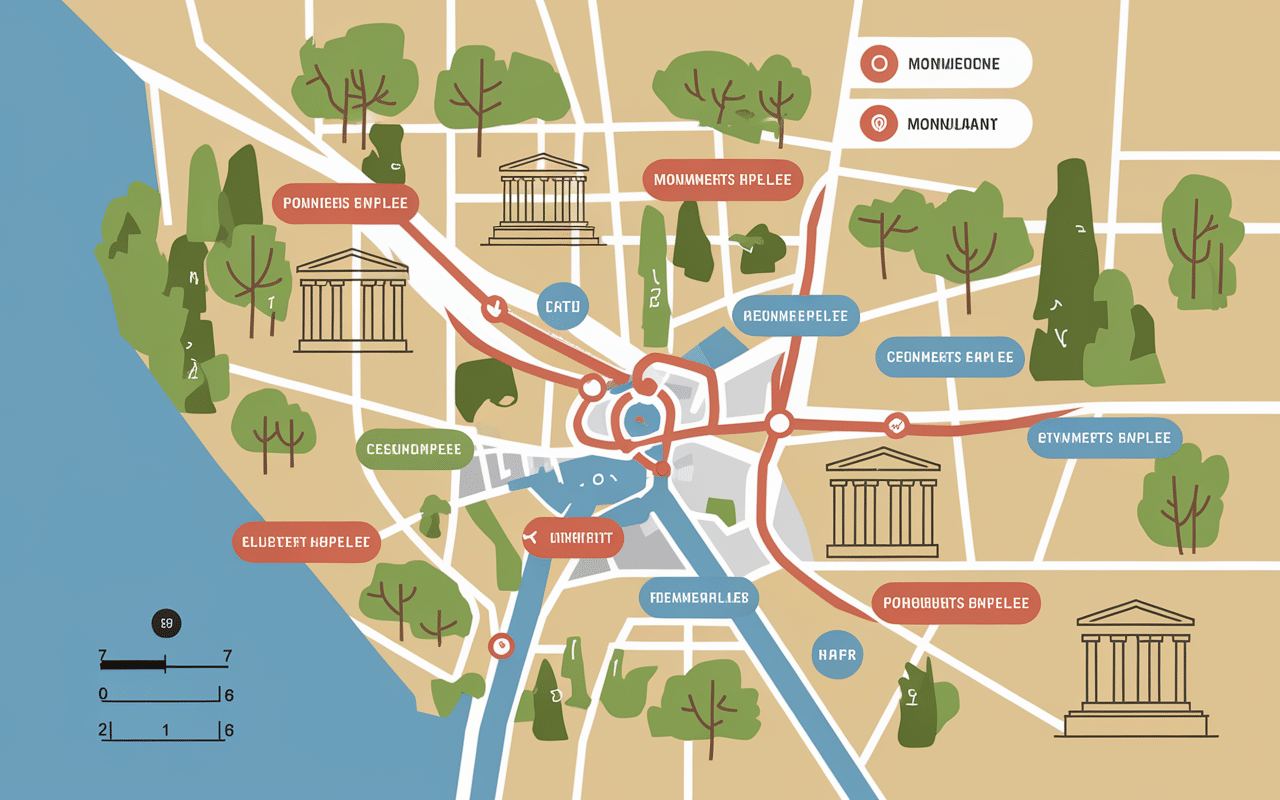 Carte illustrée 4 jours à rome du Colisée au Vatican