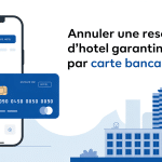 illustration annulation réservation hôtel carte bancaire smartphone