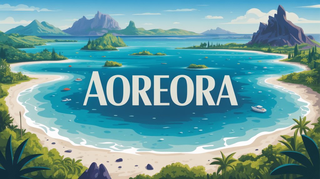 Vue aérienne aoreora lagons turquoise plages sable blanc