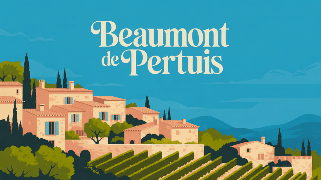 vue sur beaumont de pertuis village en provence