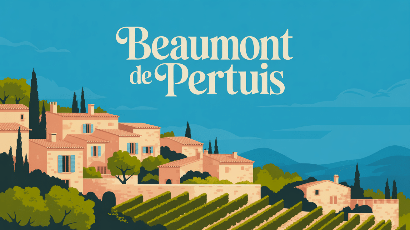 vue sur beaumont de pertuis village en provence
