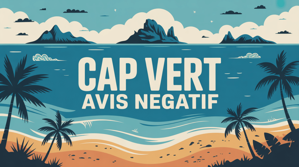 cap vert avis négatif illustration archipel sous nuages et vent