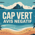 cap vert avis négatif illustration archipel sous nuages et vent