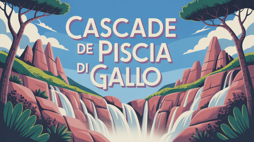 Cascade de Piscia vue panoramique montagne