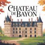 illustration chateau de bayon style aquarelle lorraine