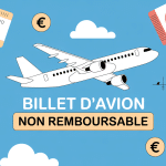 illustration comment se faire rembourser un billet d'avion non remboursable avec avion et documents