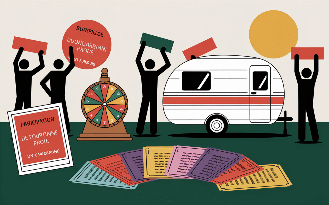 Concours camping car à gagner bulletins roue tickets