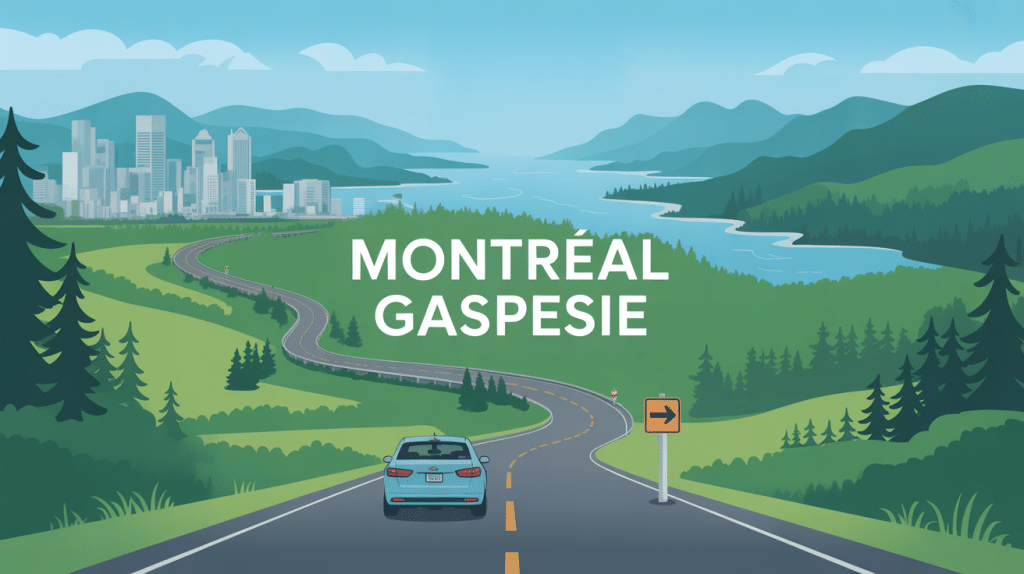 vue route gaspésie montréal panoramique et fleuve