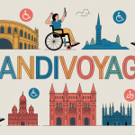 Handivoyage illustration tourisme accessible monuments Europe