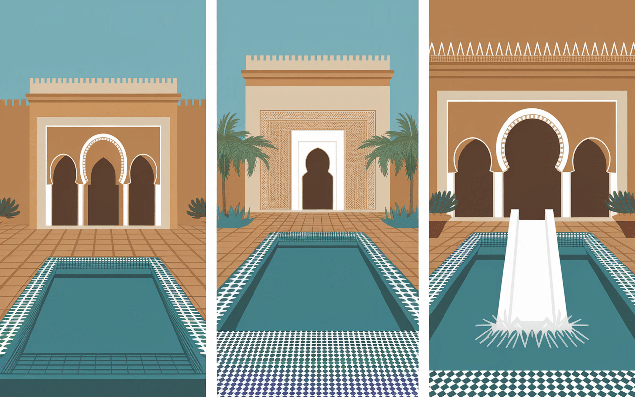 hotel piscine marrakech trois styles