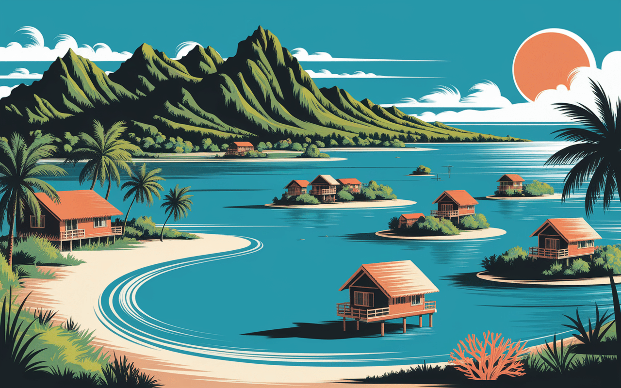 paysages îles des 5 archipels de la polynésie française