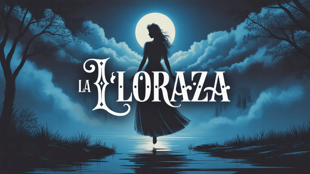 Silhouette la Lloraza robe blanche rivière nuit