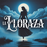 Silhouette la Lloraza robe blanche rivière nuit
