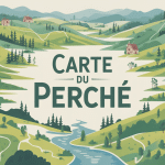 le perche carte illustration géographique stylisée