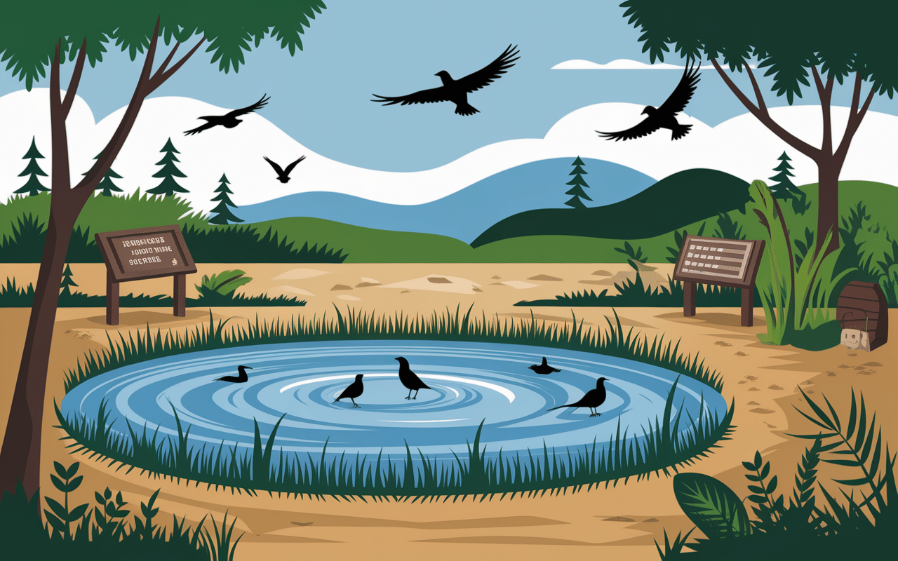 Malte paysage réserve naturelle avec oiseaux et nature
