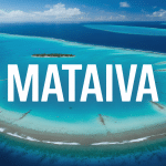 Vue aérienne du lagon de Mataiva avec neuf bassins distincts