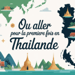 Carte illustrée où aller pour la première fois en Thaïlande