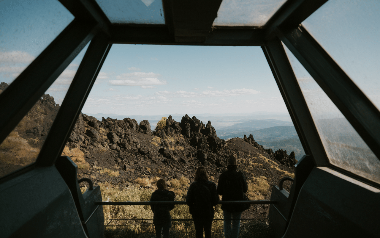 Vue depuis cabine téléphérique Etna