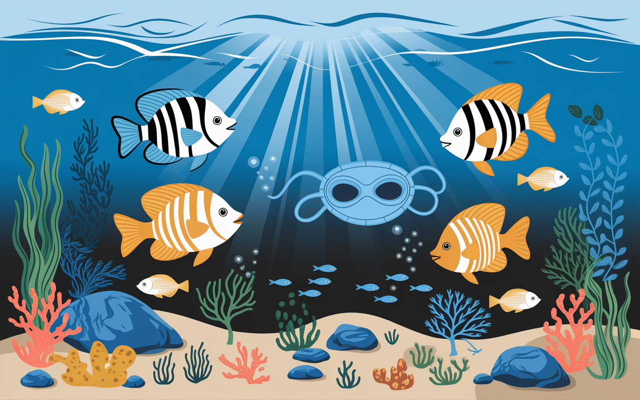 Plage de l Escalet fonds marins poissons snorkeling
