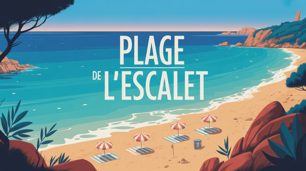 Vue panoramique plage de l Escalet eaux turquoise