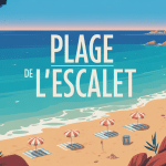 Vue panoramique plage de l Escalet eaux turquoise