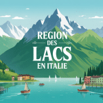 panorama region des lacs italie villages et montagnes