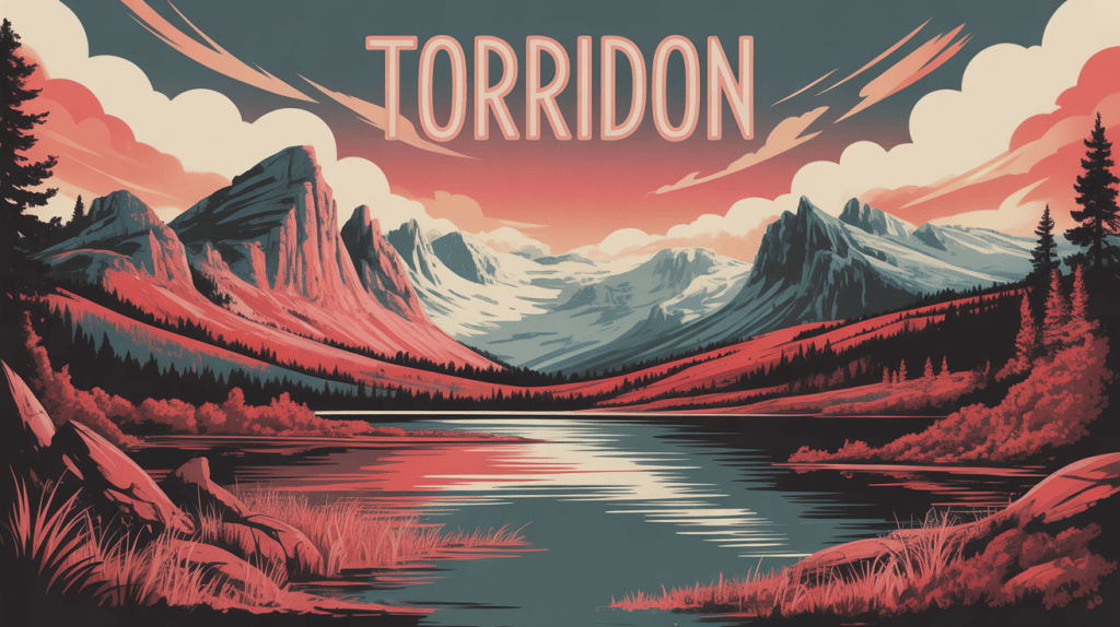 torridon montagne loch forêt panorama