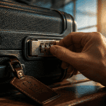 code oublié valise samsonite gros plan serrure