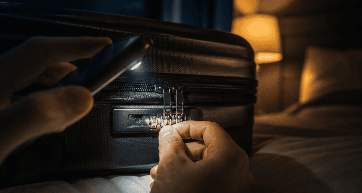 valise code oublié manipulation cadenas