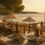 brise marine plage terrasse vue mer poissons grillés