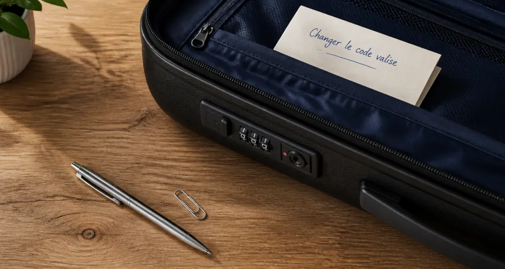 changer code sur valise avec serrure à code