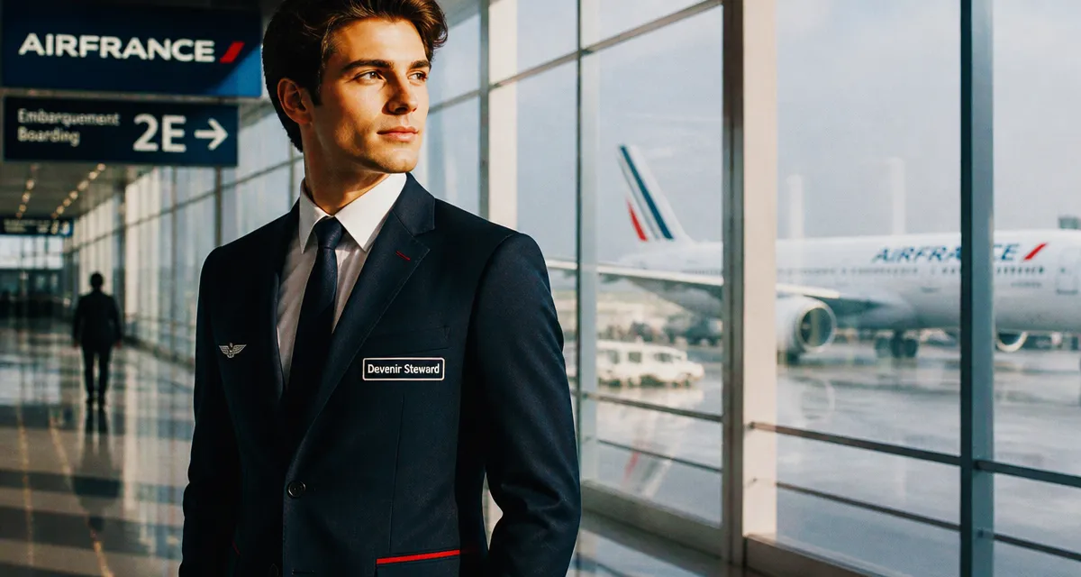 devenir steward air france jeune steward uniforme