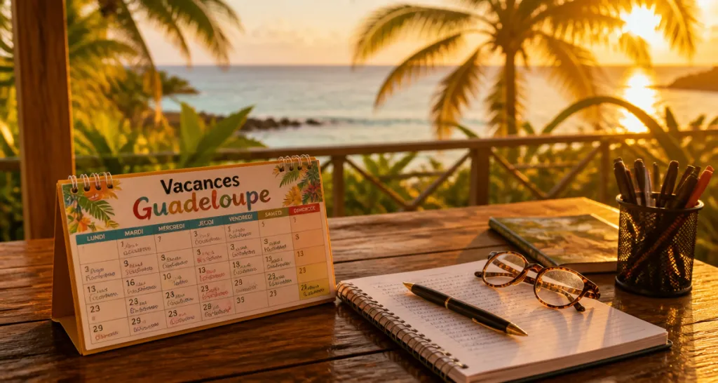 guadeloupe vacances scolaires calendrier sur bureau