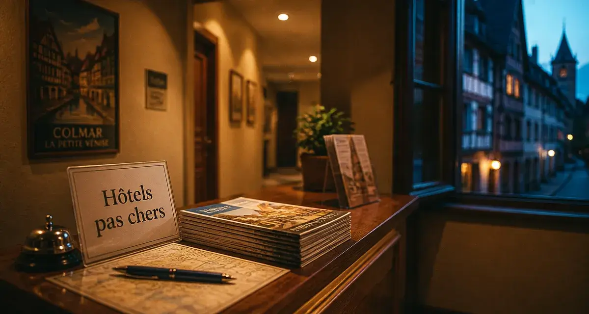 Hotel pas chers à colmar : réception d’un hôtel économique