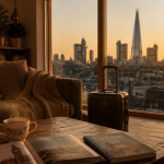 location appartement londres courte durée salon cosy vue shard