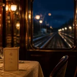 Cabine du Paris-Venise en Orient Express, ambiance luxe et rails la nuit