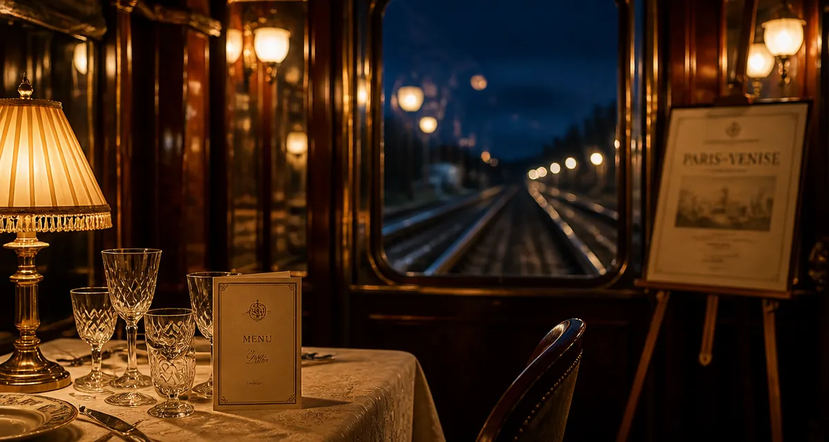 Cabine du Paris-Venise en Orient Express, ambiance luxe et rails la nuit