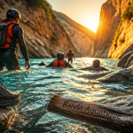 rando aquatique groupe rivière falaises
