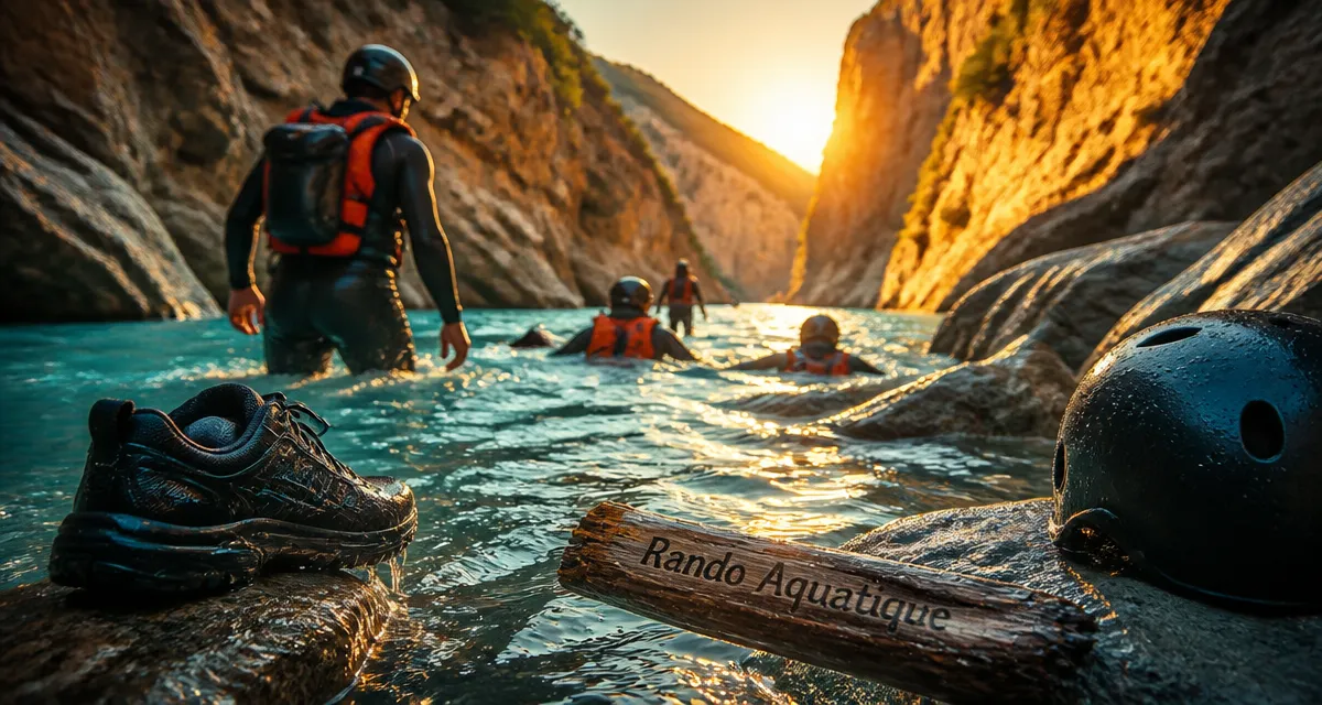 rando aquatique groupe rivière falaises