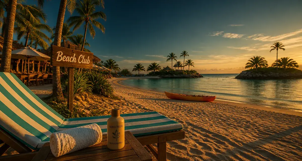 singapour plage à Sentosa : sable fin et lagon turquoise au coucher du soleil