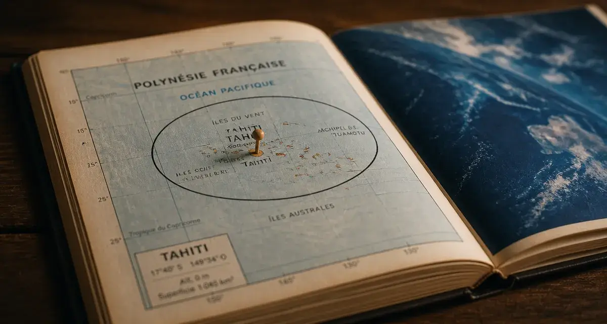 Tahiti carte du monde : Tahiti repérée sur une mappemonde