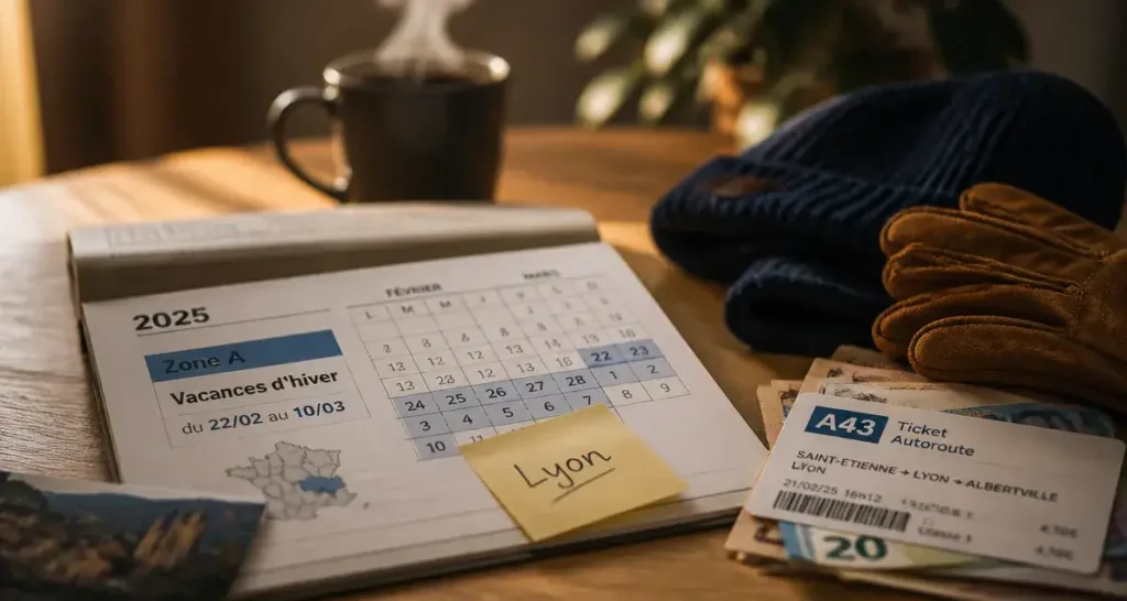 Vacances fevrier 2025 lyon, calendrier Zone A