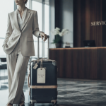 valise garantie à vie femme élégante aéroport