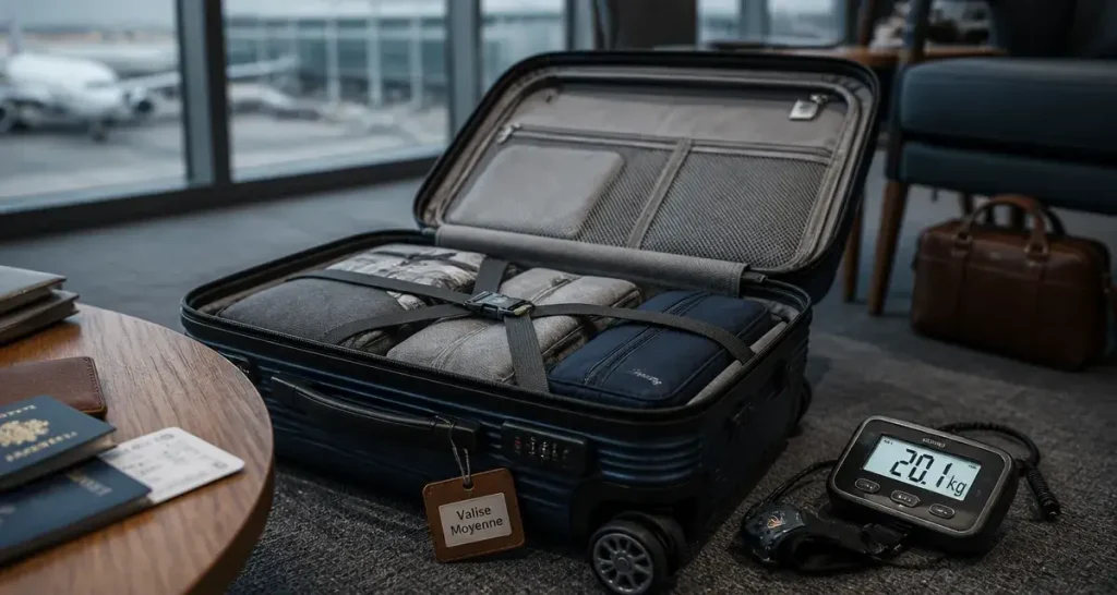 Valise moyenne 65 cm pour séjour d’une semaine en aéroport