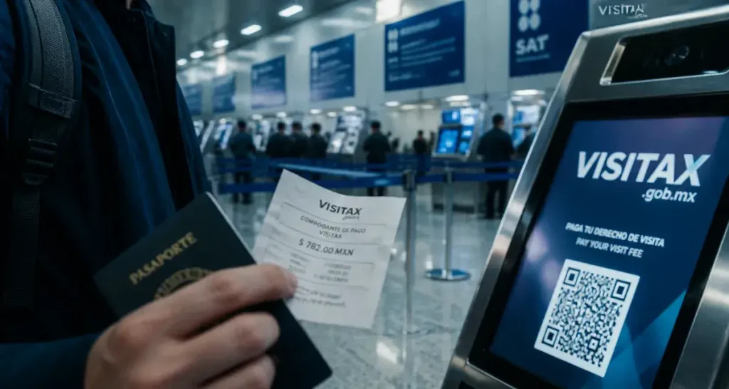 Visitax Mexique ne fonctionne pas : kiosque avec passeport et ticket