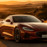 voiture de location sport garée sur route sinueuse