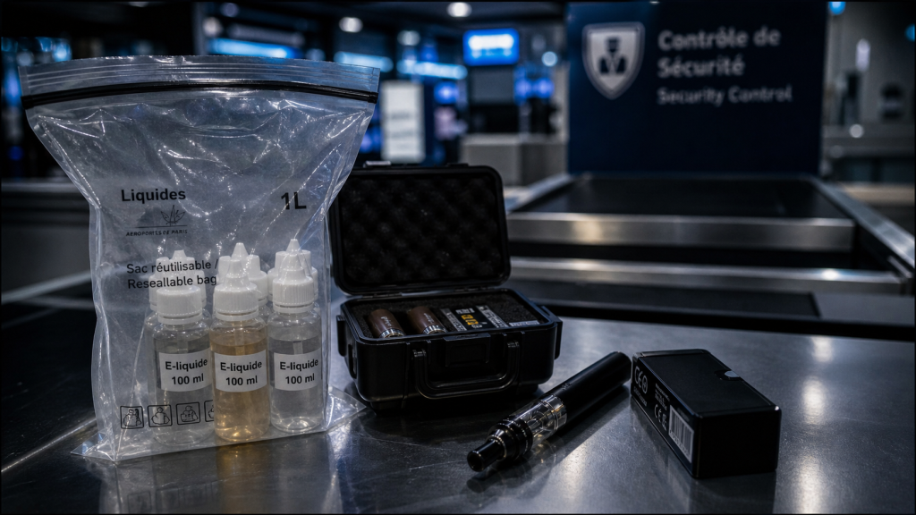 Cigarette electronique avion : e-liquide 100 ml en cabine et accessoires