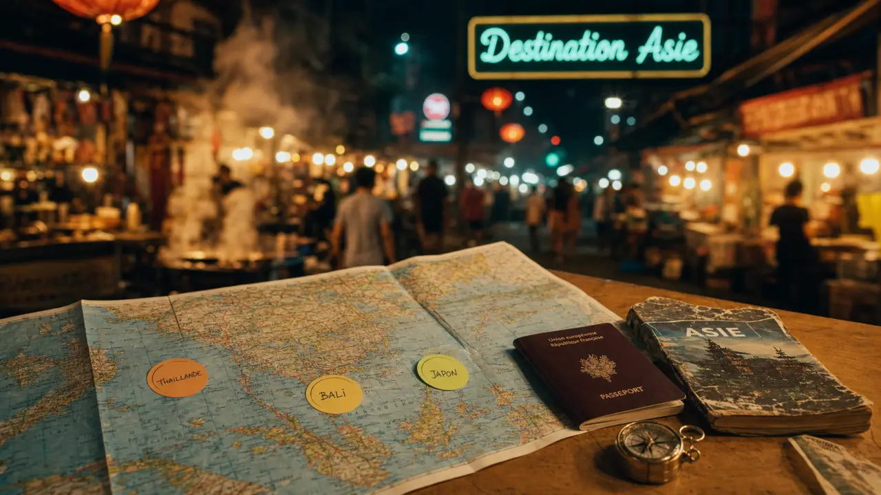 Destination Asie : carte Thaïlande Japon Népal, selon la saison