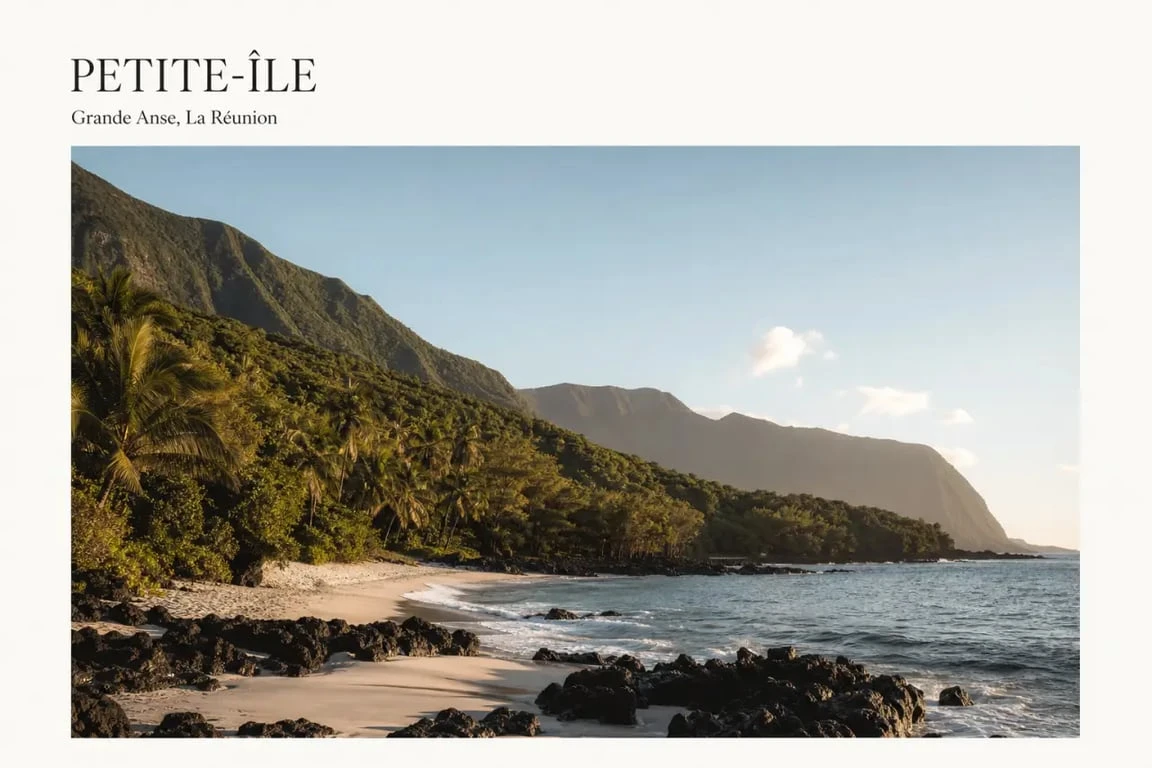 Petite-Île à La Réunion : vue de la plage de Grande Anse et du littoral