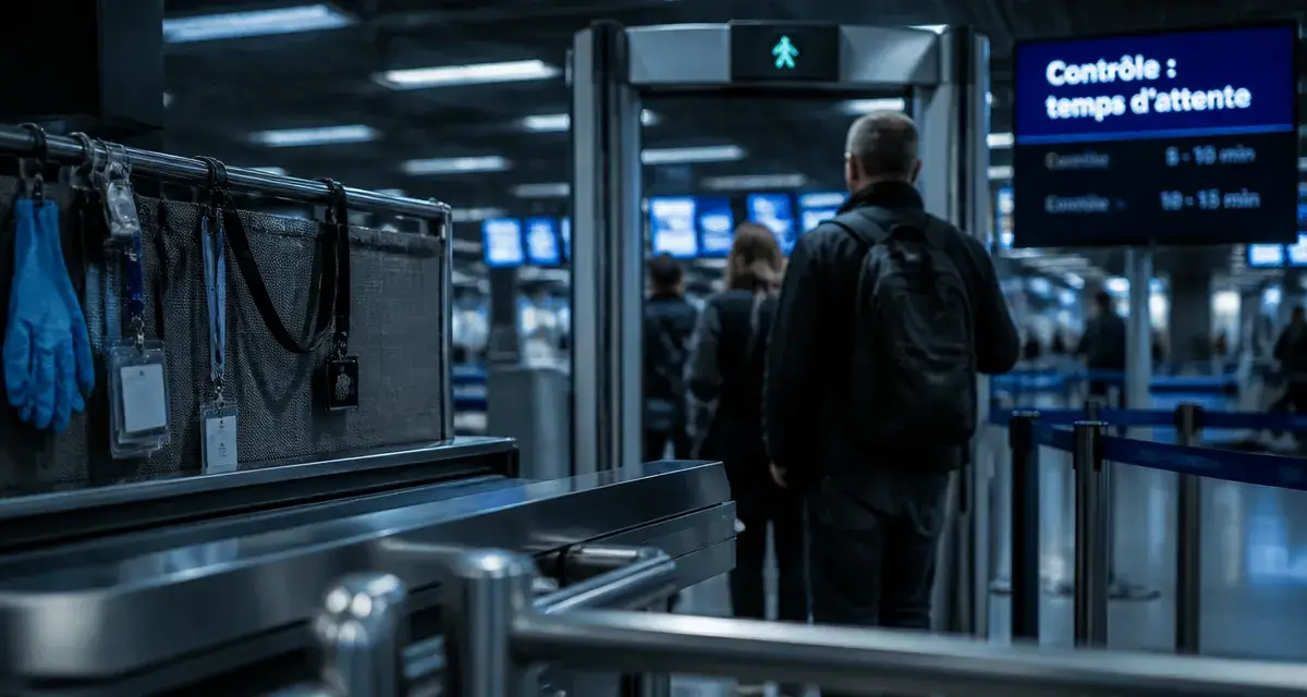greves en france aeroports : controle de surete en aeroport